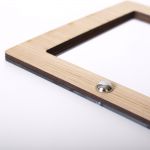 Square mirror (wood frame)
