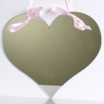 Love Heart Mirror with ribbon
