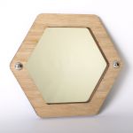Hexagon mirror (wood frame)