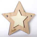 Personalised star mirror (wood frame)